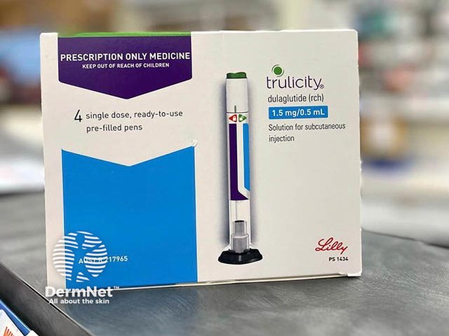 Dulaglutide (brand name Trulicity), one of the GLP-1 agonists used in diabetes management
